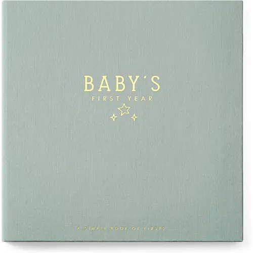 Lucy Darling Baby Memory Book, Luxury Baby First Year Book & Photo Album for Baby Boy/Girl, Keepsake Baby Books & Journals, Gender Neutral Memories & Milestone Book, Pregnancy Gift - Celestial Skies