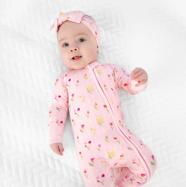 Ann Christine Floral Bamboo Sleeper – Little Crowns & Capes