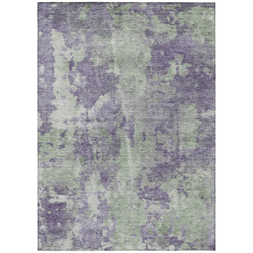 Folcroft Washable Abstract Indoor / Outdoor Rug
