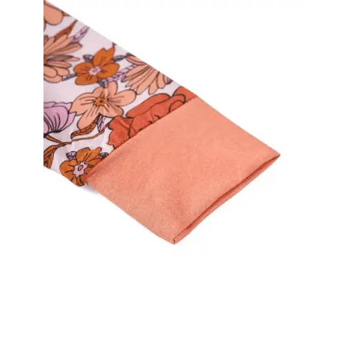 bamboo fiber baby girl's floral print romper - Temu