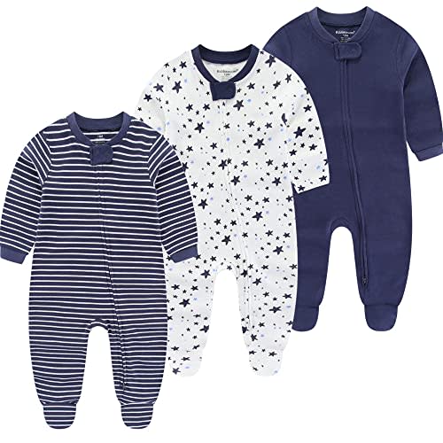 Kiddiezoom Baby Cotton Footed One-Piece Romper Multiple color combinations Jumpsuit Set For Newborn baby Pajamas