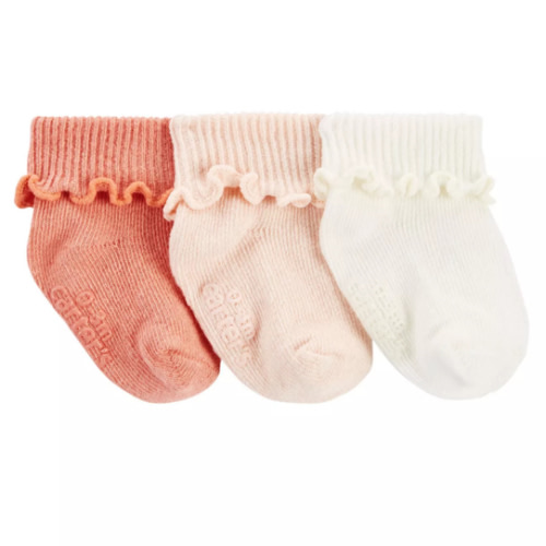 Baby Girl Carter's 3-Pack Ribbed Ruffled Socks