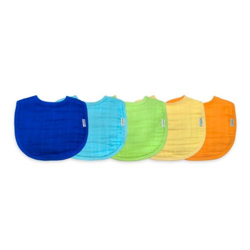 green sprouts® 5-Pack Organic Cotton Muslin Boy Bibs