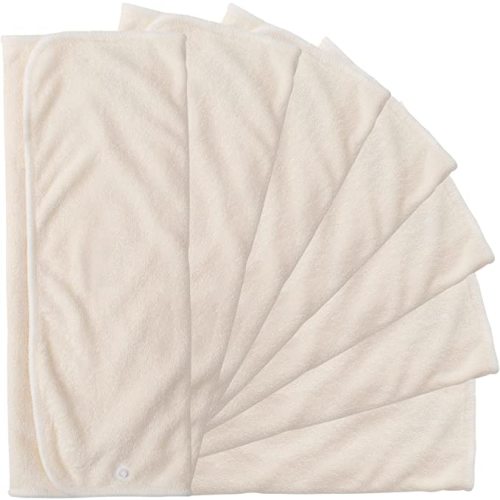 7 Pack Cloth Diaper Prefold Inserts with Snap - 2-4-2 Layers - Reusable and Absorbent - 13" x 15" Perfect for Any Diaper - Nora's Nursery