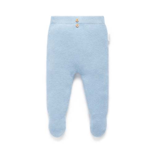 Blue Textured Leggings - Baby Leggings - Purebaby - Purebaby