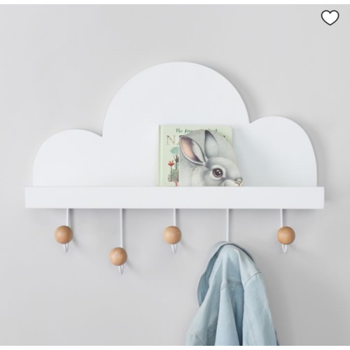 Sydney Cloud Shelf w/ Hooks (24")