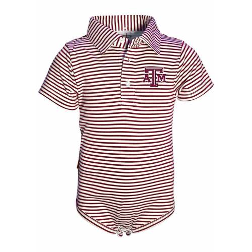 Texas A&M Aggies Baby Maroon Carson Short Sleeve One Piece Polo (6 month)
