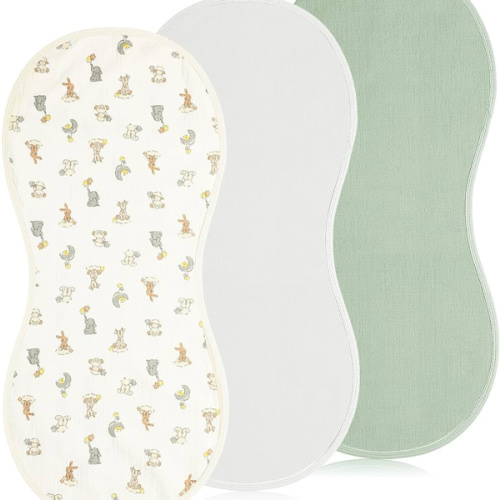 3 Pcs Changing Pad Liners Fits in Peanut Shape Changing Pad Waterproof Diaper Mats Organic Cotton Peanut Mats are Warm on a Baby's Back, Washable Reusable(Bright Style,Green)