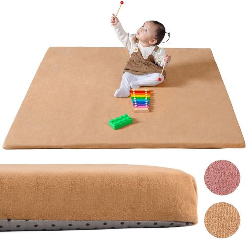 Primica Padded Play Mat for Baby - Large Soft Foam Mat for Floor with Plush Fabric - Safe, Comfortable & Durable Playmat for Babies & Toddlers - Easy to Clean