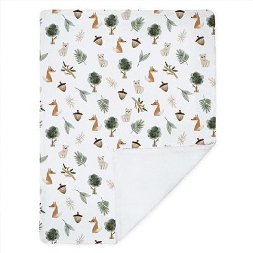 Living Textiles Forest Retreat Jersey Sherpa Blanket