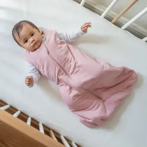 HALO - 1.5 TOG supersoft bamboo wearable blanket, double zipper sleeping bag with weighted feel - pink