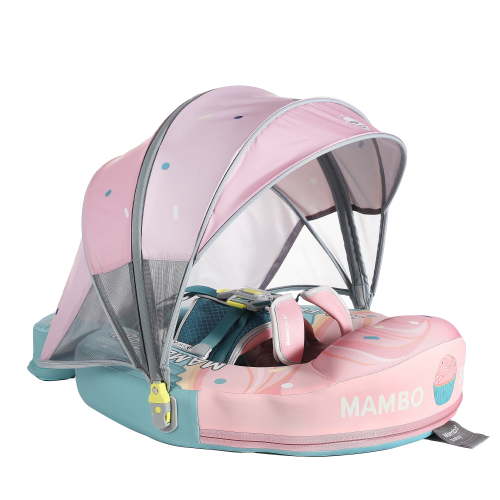Mambobaby Baby Pool Float with 3D Canopy- Green
