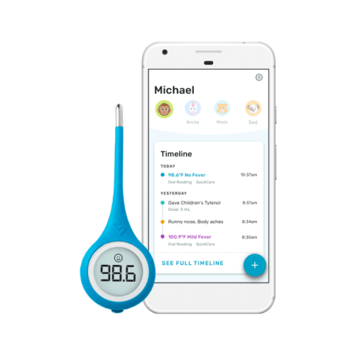 Kinsa QuickCare Stick Smart Thermometer in Blue