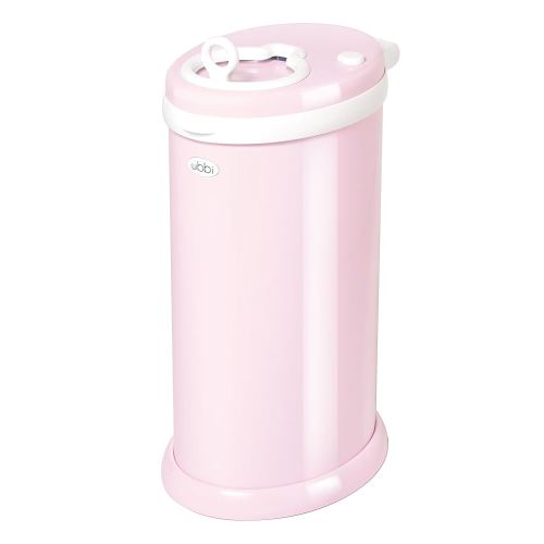 Ubbi Steel Odor Locking, No Special Bag Required Money Saving, Awards-Winning, Modern Design, Registry Must-Have Diaper Pail, Pink