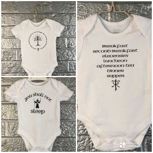 Lord of the rings inspired baby vests, fantasy baby, new baby gift, baby announcement, baby shower gift, pregnancy announcement, LOTR