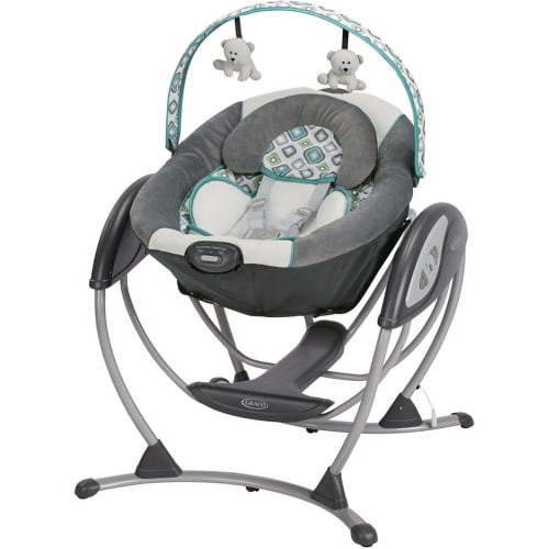 Graco Glider LX Soothing Baby Swing, Comfy and Cozy, Small Space Saver - Affinia