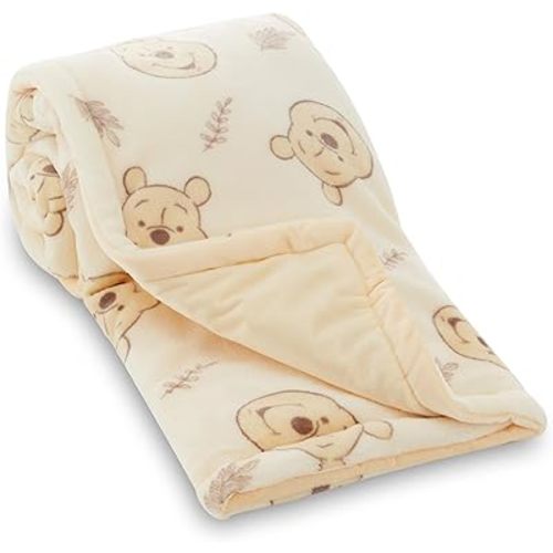 Disney Mickey Mouse, Minnie Mouse, Winnie The Pooh, Lilo and Stitch 2-Ply Infant Blanket - Soft Fleece with Polyfill - Cozy and Warm Baby Blanket for Baby Boys and Girls, 30x40 Inches