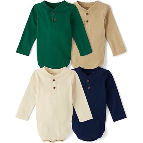 The Children's Place unisex-baby And Newborn Everyday Long Sleeve Bodysuits