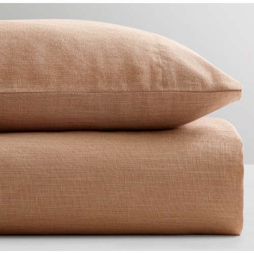 WASHED LINEN-COTTON CRIB FITTED SHEET | RH Baby & Child