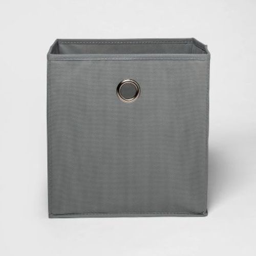11" Fabric Cube Storage Bin - Room Essentials™, Color: Gray