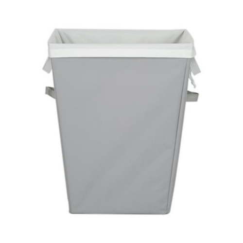Mainstays Rectangular Polyester Laundry Basket Hamper Sortor with Removable Liner for Adult, Gray