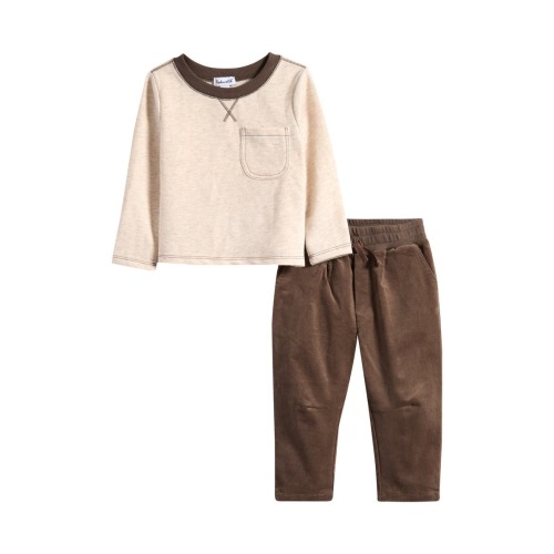 Cliff Long Sleeve Pocket T-Shirt & Pants Set, 3-6M