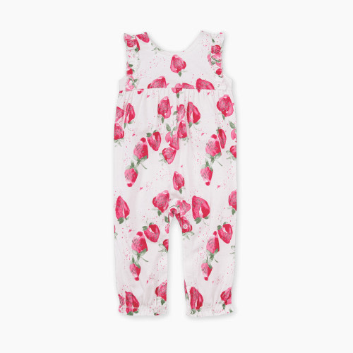 Burt's Bees Baby Exploding Strawberry Jumpsuit, 100% Organic Cotton - Exploding Strawberry, 0-3 Months