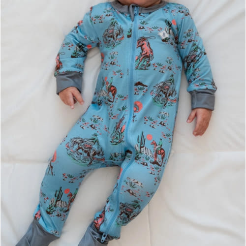 Baby Zip Up - Cowboy Up - Blue – BURLEBO 6-12 Months