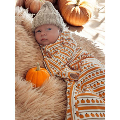 Pumpkin Stripe / Organic Gown