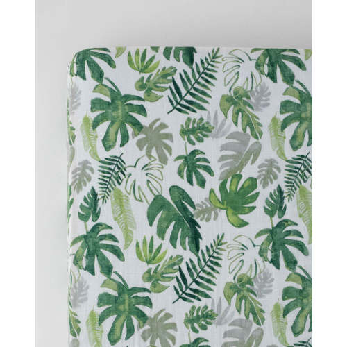 Cotton Muslin Crib Sheet - Tropical Leaf
– Little Unicorn USA