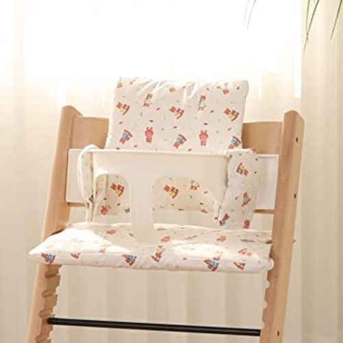 Waterproof & Compatible Stokke Tripp Trapp Cushion Set - Easy to Clean Stokke Tripp Trapp Newborn Set - 100% Cotton Stokke Tripp Trapp High Chair Cushion Set (Teddy Bear / 49.5 Counts)