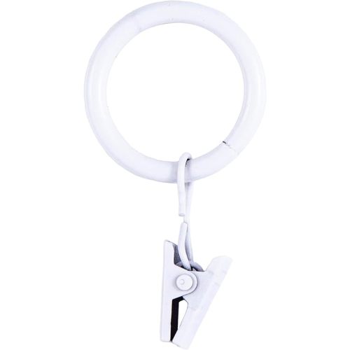 Kenney Clip Rings for 5/8" to 3/4" Diameter Curtain Rods, White, 14-Pack