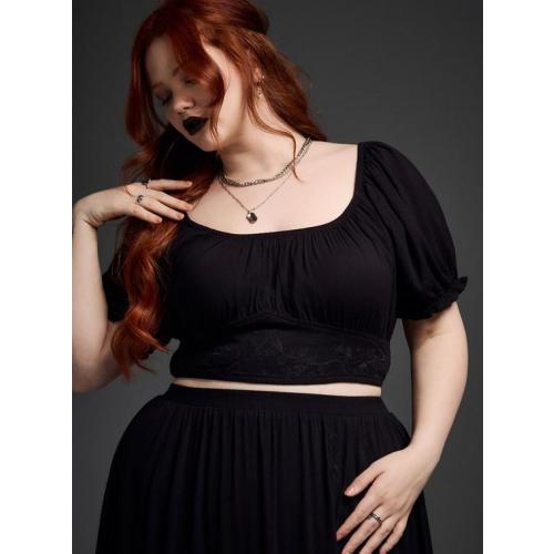 Nightfall Embroidered Crop Top