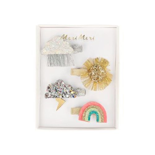 Meri Meri Sparkly Weather Hair Clips (pack Of 4)