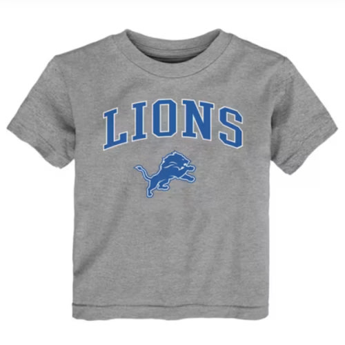 Detroit Lions Infant Curved Logo Short Sleeve T-Shirt HEATHERGREY