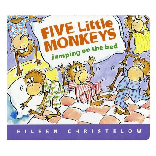 Five Little Monkeys Jumping on the Bed - (Five Little Monkeys Story) by Eileen Christelow (Board Book)