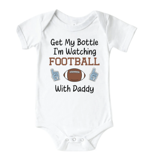 Watching Football Graphic Bodysuit | White