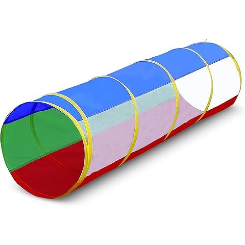 Hide N Side 6ft Crawl Through Play Tunnel Toy, Pop up Tunnel for Kids Toddlers Dogs Babies Infants & Children Gift Indoor & Outdoor Action Toy Tunnel