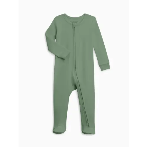 Peyton Zipper Sleeper - Thyme - NB
