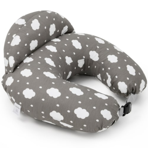 Momcozy Large Comfortable Baby Breastfeeding Pillow, Adjustable Infant Feeding Support, Cozy Design in Grey