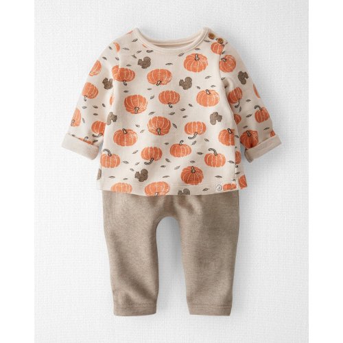 Baby 2-Piece Organic Cotton Set in Harvest Pumpkins Print - Little Planet | Carter's