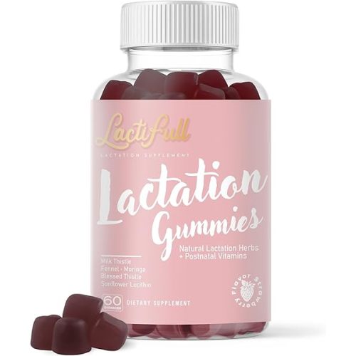 Milk Multiplier Lactation Postpartum Gummies - Postnatal Support Vitamins Supplement for Nursing Breastfeeding Mom Mother - Increase Milk Supply Production Multivitamins for Women