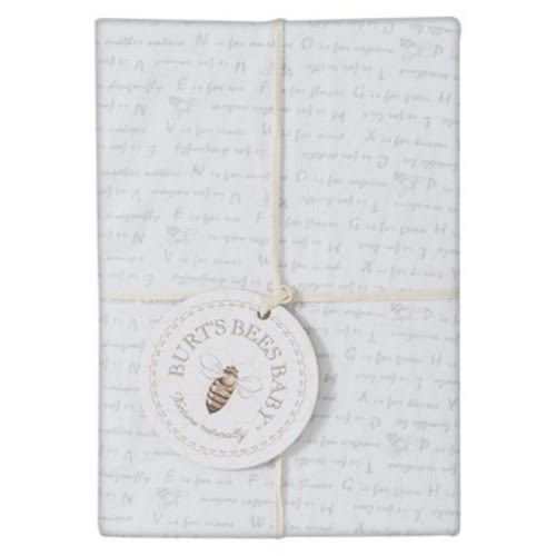 Burt's Bees Baby™ Organic Alphabet Bee Knit Crib Sheet - Grey