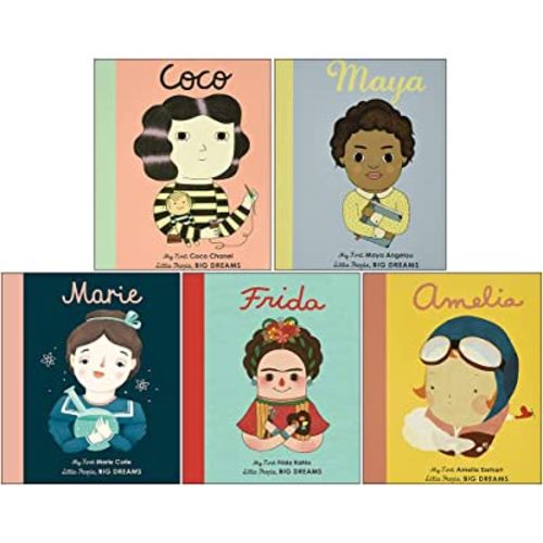 Little People, Big Dreams Series 1 : 5 Books Collection Bundle Set (Maya Angelou, Marie Curie, Frida Kahlo, Coco Chanel & Amelia Earhart)