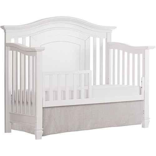 Evolur Fairbanks 5-in-1 Convertible Crib in Winter White, Greenguard Gold Certified
