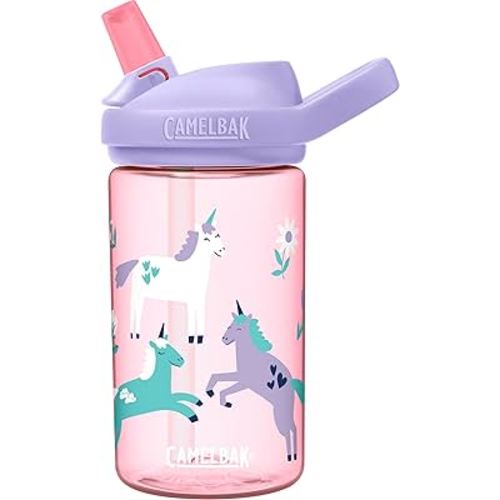 CAMELBAK Eddy+ 14oz Kids Water Bottle with Tritan Renew – Straw Top, Leak-Proof When Closed - Limited Edition Colors