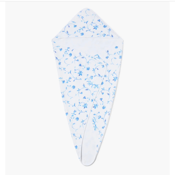 The Hooded Towel - Blue Botanical