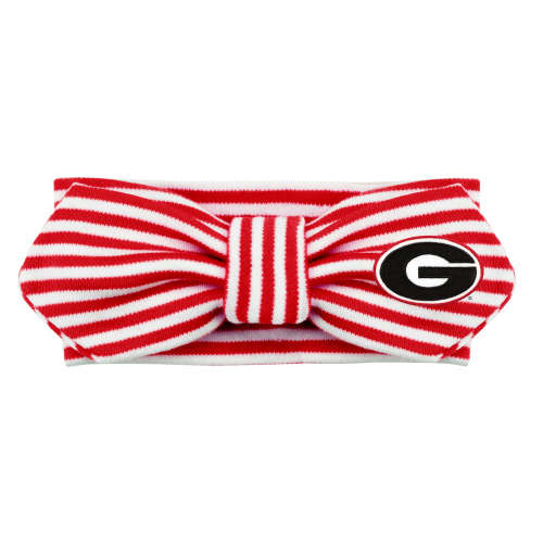 Georgia Bulldogs Striped Hair Knot | College Baby