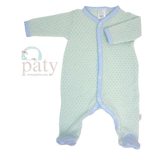 Paty Knit Footie with Pima Binding #219J