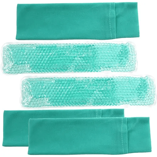 Perineal Cooling Pad, Postpartum Cold Packs Gel Bead Ice Pack Cold Therapy for Women After Pregnancy and Delivery, 2 Ice Pack and 3 Cover (Teal)